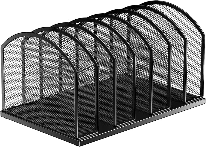 Gawerk 7-Section Metal Upright File Sorter Organizer, Office Small Letter - Image 8