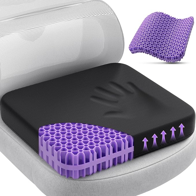 TushGuard Gel Seat Cushion for Long Sitting, Enlarged & Thickened Patent Design by TushGuardSeatCushonsPillows