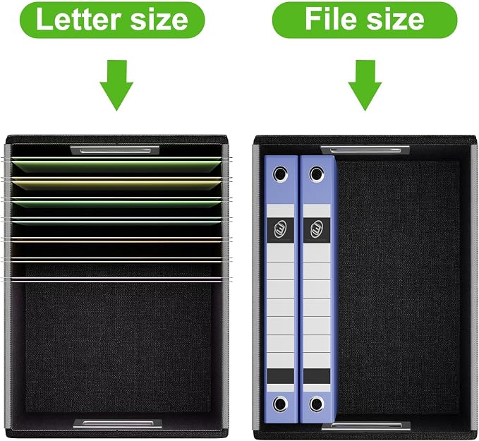 Portable Leather File Organizer Storage Boxes, Collapsible File Folder - Image 3