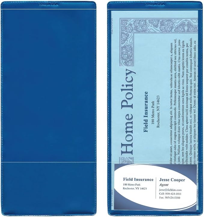 StoreSMART - Metallic Blue Plastic Policy Holders - 25 Pack - INS30MB-25 by StoreSMART