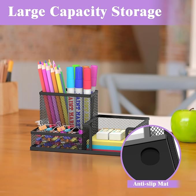SUPEASY Pen Holder Desk Organizer, Office Supplies Pencil Holder - Image 4
