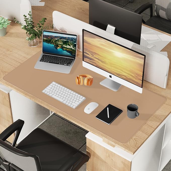 AFIING Cork Desk Mat 47" x 23.6", Dual-Sided Natural Cork & PU Leather Desk Pad - Image 7