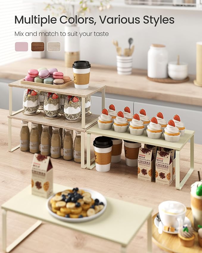 SONGMICS Cabinet Organizer Shelf, Kitchen Storage, Spice Rack, Expandable - Image 3