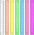 12 Inch Clear Ruler, Kids Ruler, School Ruler, Colored Plastic Rulers, in and cm by KASBEE