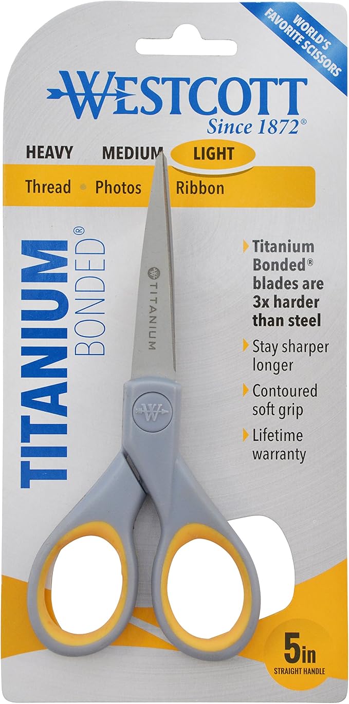 Westcott 13525 5-Inch Pointed Titanium-Bonded Crafting Scissors - Image 2