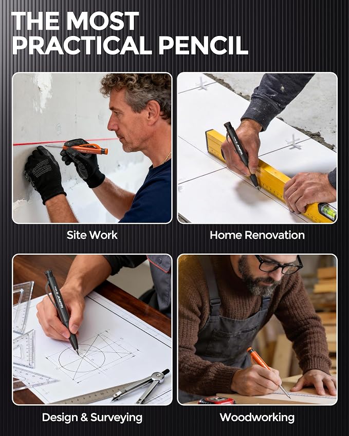 Nicpro 3 PCS Carpenter Pencils - Image 6