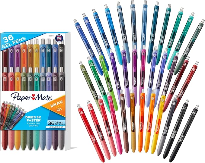 Paper Mate InkJoy Gel Pens, Retractable, Medium Point, Colorful Ink by Unknown