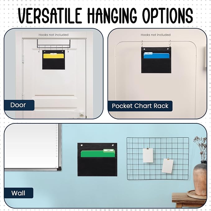 Essex Wares - 1 Pocket File Pocket Chart, and More - Wall Folder Organizer - - Image 6