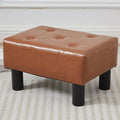 Small Foot Stool Ottoman, Faux Leather Footstool Ottoman Foot Rest by FIMIVIBI