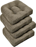 downluxe Chair Cushions for Dining Chairs 4 Pack, Tufted Indoor Chair Pads by Downluxe