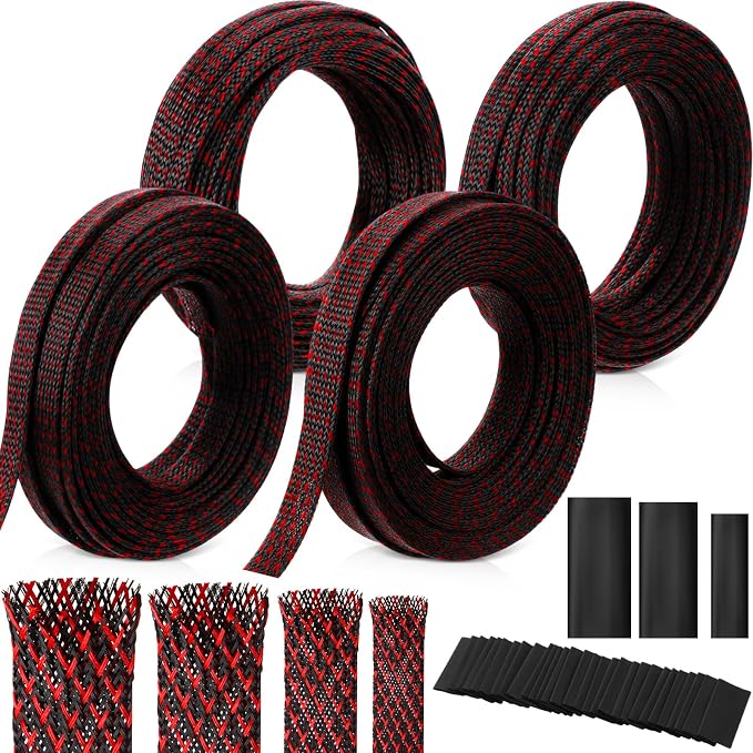 Tatuo 151 ft Expandable Braided Cable Sleeve Multi Size Braided Wire Sleeve by Tatuo