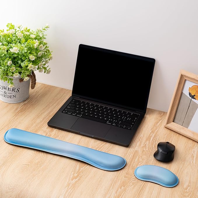 Hoewina Keyboard Wrist Rest, Ergonomic Wrist Rest, Superfine Fabric and Gel - Image 7