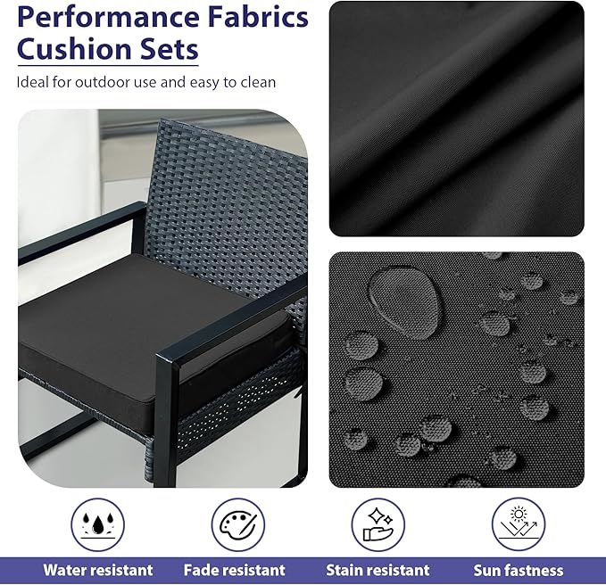 IPYNBAP Outdoor Chair Cushions Set of 4 -Waterproof Outdoor Seat Cushions - Image 3