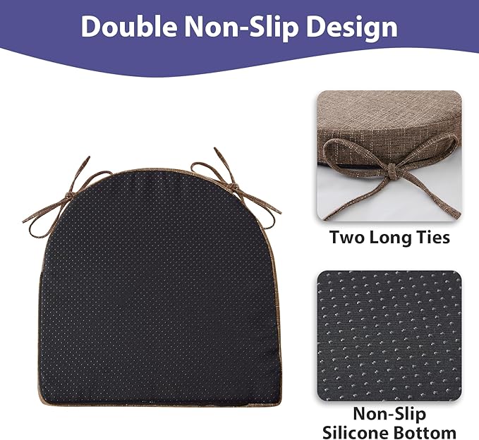 IPYNBAP Chair Cushions for Dining Chairs, Kitchen Chair Cushions, Non Slip - Image 5
