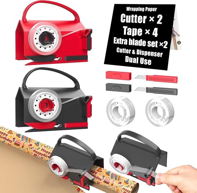 Wraprocut Wrapping Paper Cutter & Tape Dispenser Dual Use by wraprocut