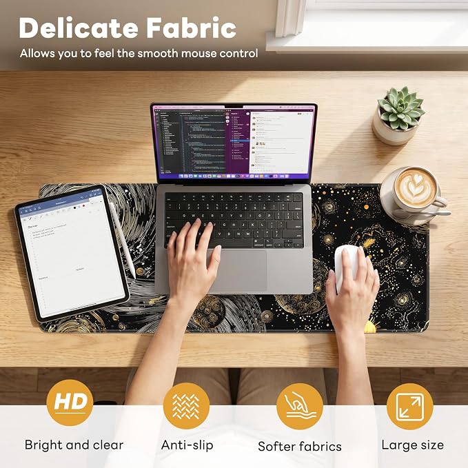 Desk Mat, Big Desk Pad, 31.5x11.8 Inches Extended Big Gaming Mouse Pad - Image 2