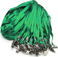Beebel Green Lanyards 100 Pack Nylon Flat Badge Lanyard by Beebel