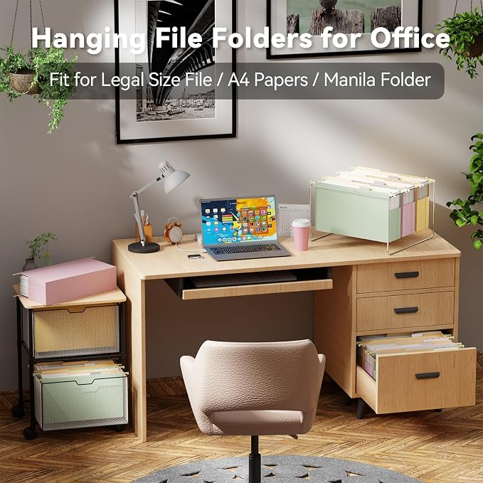Ansook Legal Size Hanging File Folders, Heavy Duty 3 Inch File Folders Legal - Image 7