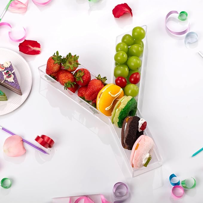 11" Clear Acrylic Letter & Number Charcuterie Tray-Reusable Fillable Alphabet - Image 2