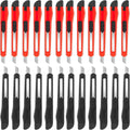 24 Pack Box Cutters, 9mm Razor Knife, Push-Sliding Button, Box Cutter by DIYSELF