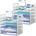 Daltack 6 Tier Paper Organizer for Desk, Paper Letter Tray Organizer for Desks by DALTACK