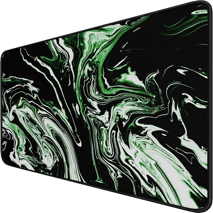 Large Extended Mouse Pad with Stitched Edges, Durable Non-Slip Natural Rubber by Hsmienk