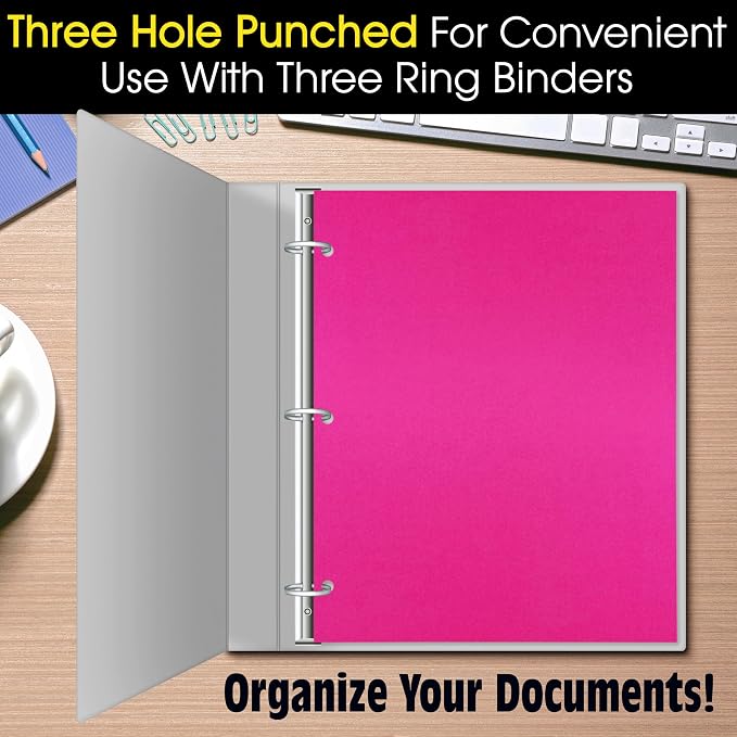 2 Pocket Portfolio Folders, 25 Pack, Trendy Cool Colors, Fits Letter Size Paper - Image 4
