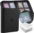 Toploader Binder, Holds 160 Toploaders, 100 Toploaders INCLUDED, 4-Pocket PU by Pemocyny