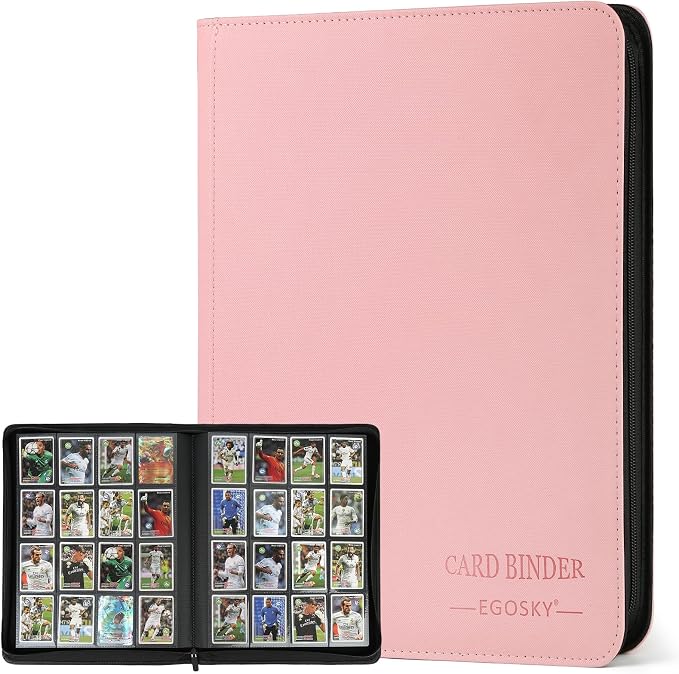 16-Pocket Business Card Binder holds 1024 Cards, Premium Diamond PU Leather by CARDBINDER