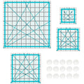Quilting Rulers, Sewing Rulers, 4 Piece Quilting Square Templates, Acrylic by BSGOGO