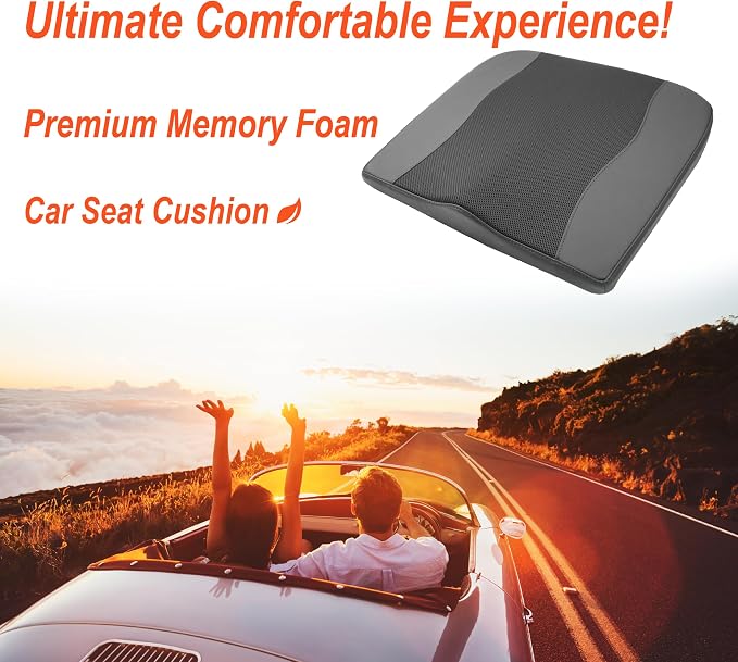 Lofty Aim Car Seat Cushion, Comfort Memory Foam Car Cushions - Image 2