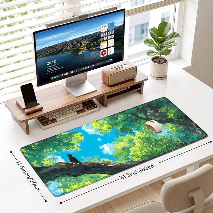 Desk Mat, Big Desk Pad, 31.5x11.8 Inches Extended Big Gaming Mouse Pad - Image 3
