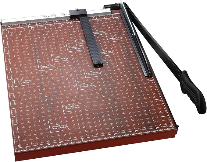 Paper Cutter Heavy Duty 18" Cut Length Professional Large Paper Cutter 12-Sheet by HOMDOX