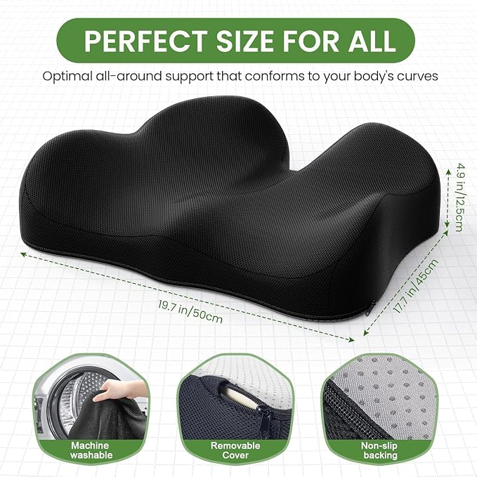 A-Pce Seat Cushion-Large Memory Foam Cushion - Image 4