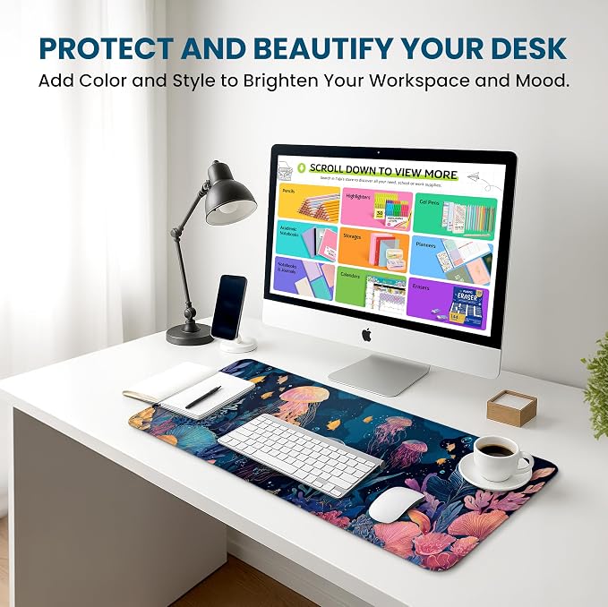 Large Mouse Pad for Desktop, Cute Desk Mat Pad Protector for Work & Gaming - Image 6