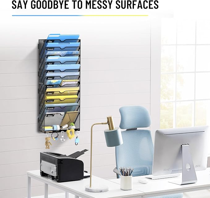 SUPEASY 12 Tier Wall File Organizer - Image 3
