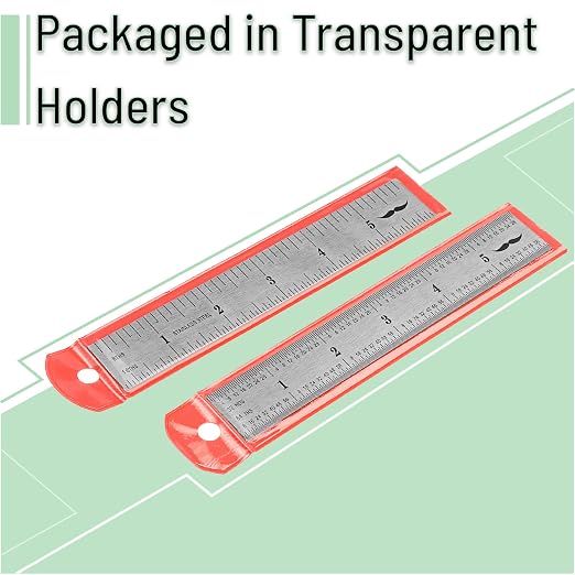 Mr. Pen- Machinist Ruler, 6 Inch, 2 Pack, Stainless Steel Imperial | Precision - Image 4