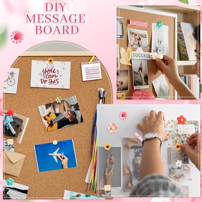78 Pieces Cute Push Pins for Bulletin Board, Flower Decorative Push Pins | - Image 6