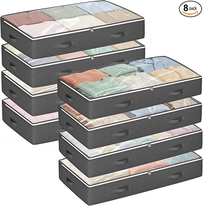 90L Under Bed Storage Containers, Large Capacity Underbed Storage Bags Organizer by BuddingJoy-BuildaJoyfulLifeforYou
