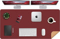 AFIING Cork Desk Mat 47" x 23.6", Dual-Sided Natural Cork & PU Leather Desk Pad by AFIING