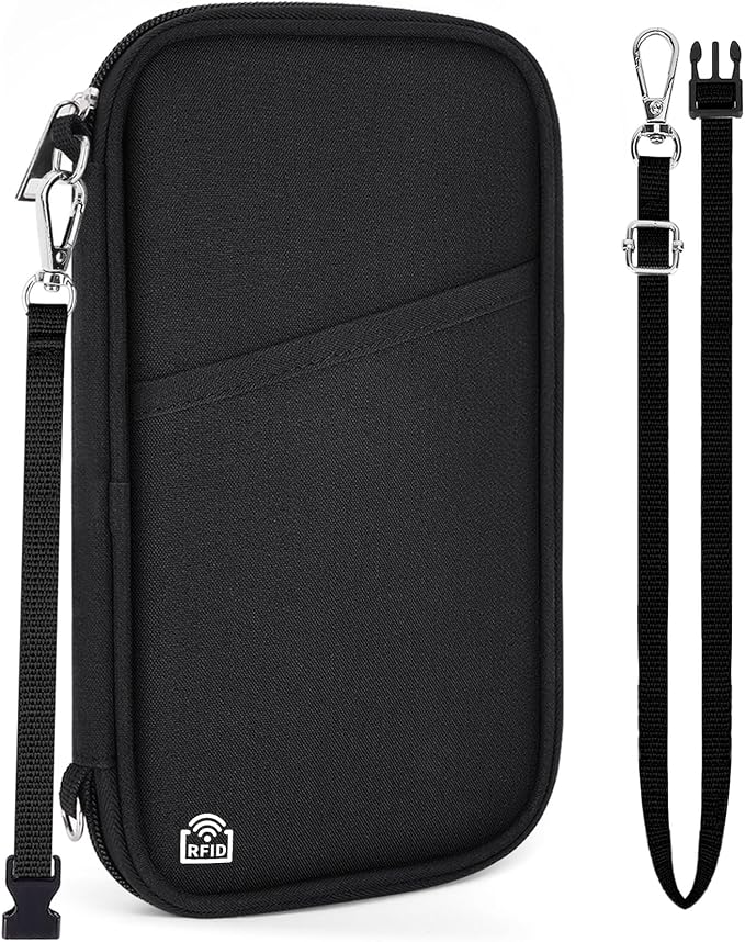 Family Passport Holder for Travel, RFID Blocking Travel Document Organizer by Magimack