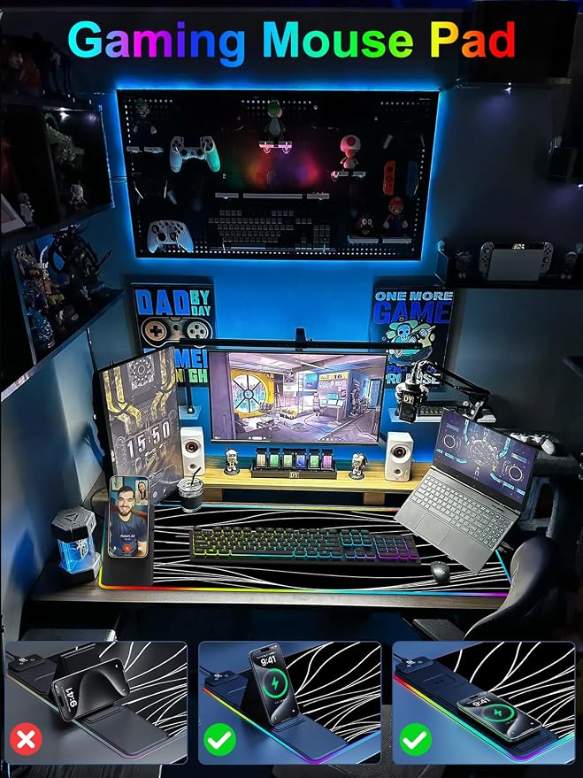 XXL Mouse Pad with Phone Holder - Image 7