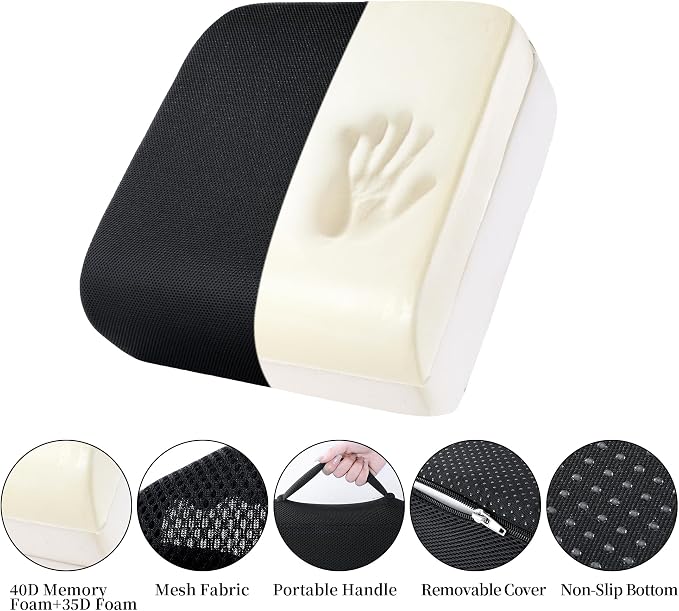 MABOZOO Extra Thick Chair Cushions, Office Chair Booster Seat Cushion to Raise - Image 6