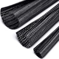 Boao 3 Pieces Cord Protector Wire Loom Black Tubing Cable Sleeve Split Sleeving by Boao