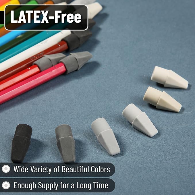 Mr. Pen- Pencil Erasers Toppers, 120 Pack, Latex Free, No Smudge | Mr Pen - Image 4