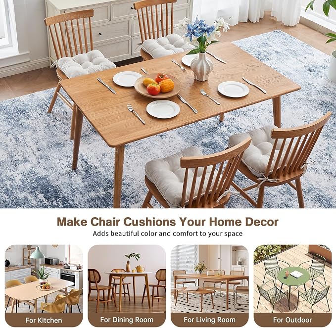 BETU Chair Cushions for Dining Chairs Set of 4, 3.5" Thick Kitchen Table Chair - Image 9