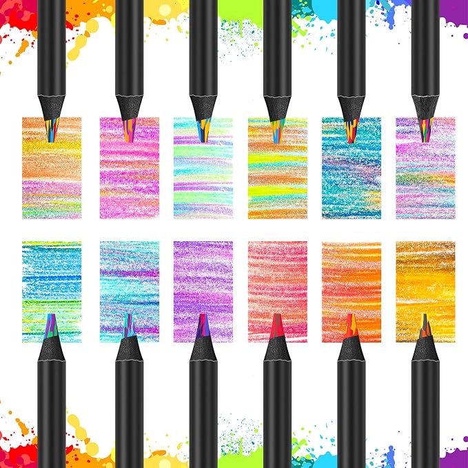 Hapikalor Art Supplies 12 Rainbow Colored Pencils, Teen Girl Boys Gifts Trendy - Image 7