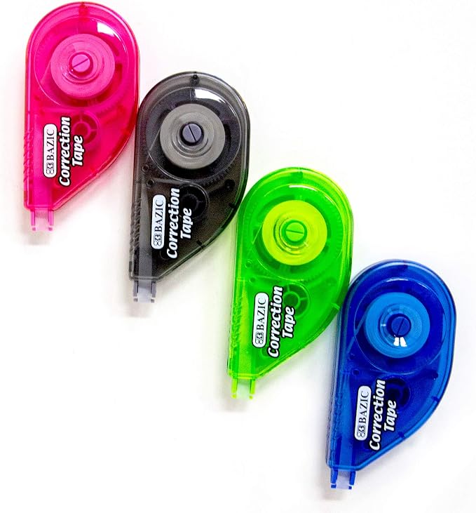 BAZIC Correction Tape 5 mm x 236", Mini Instant Corrections, 1 Unit, Random - Image 3