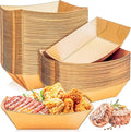 50 Pack 4LB Paper Food Boat Trays Disposable Paper Boat Containers, Heavy Duty by MotBach
