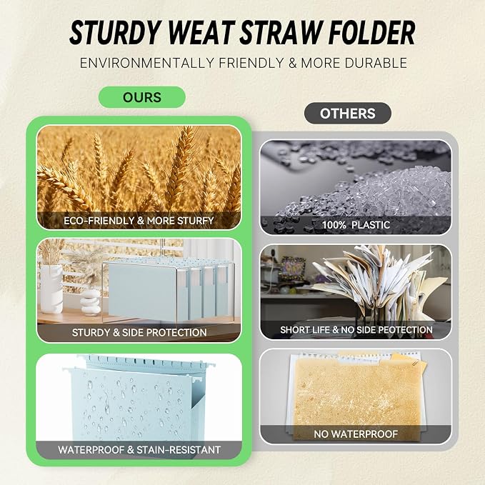 XINGIA Legal Size Hanging File Folders, 12 Pack Reinforced Legal Size File - Image 6